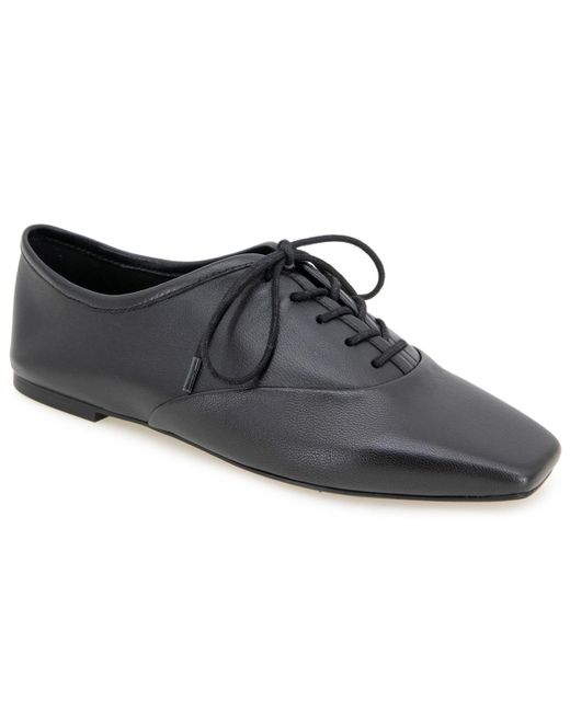 Kenneth Cole Black Justice Square Toe Lace Up Flats