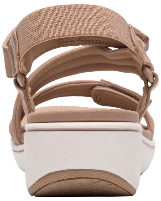 Clarks White Cloudsteppers Round Toe Wedge Als