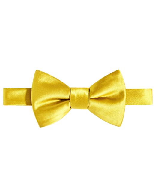 Tayion Collection Yellow Black & Solid Bow Tie for men