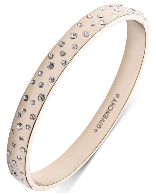 Givenchy Metallic Gold-tone Crystal Scattered Bangle Bracelet