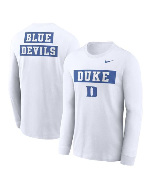 Nike Duke Blue Devils Two-hit Classic Location Long Sleeve T-shirt for men
