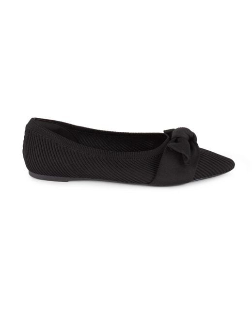 Tahari Black Montserrat Knit Slip-on Flats