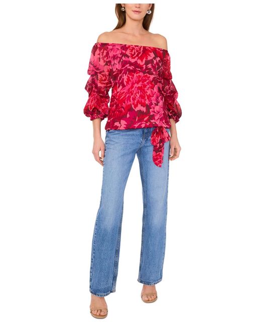 Macy's Red Off-the-shoulder Top
