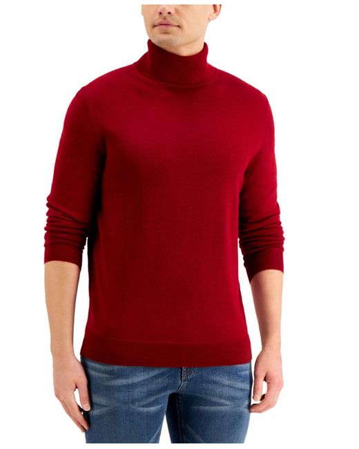 Club Room Merino Wool Blend Turtleneck Sweater, Created For Macy's in