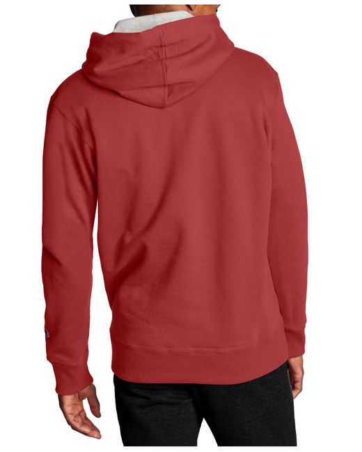 champion script red hoodie