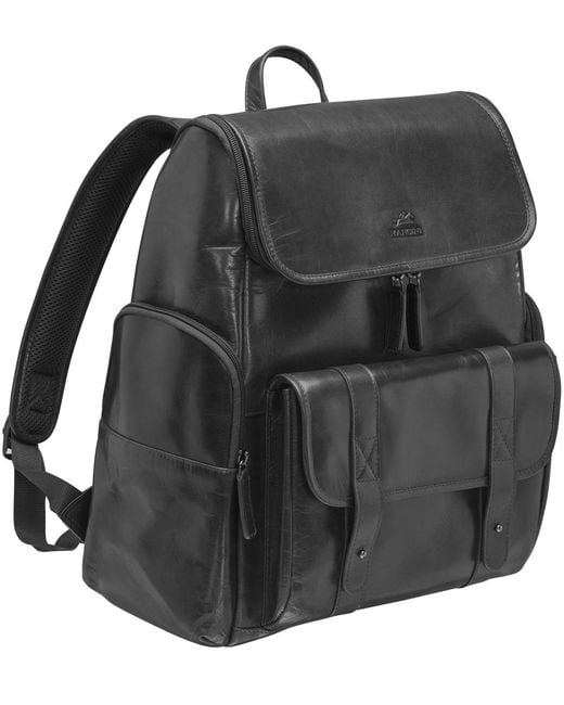 Mancini Black Buffalo Backpack for men