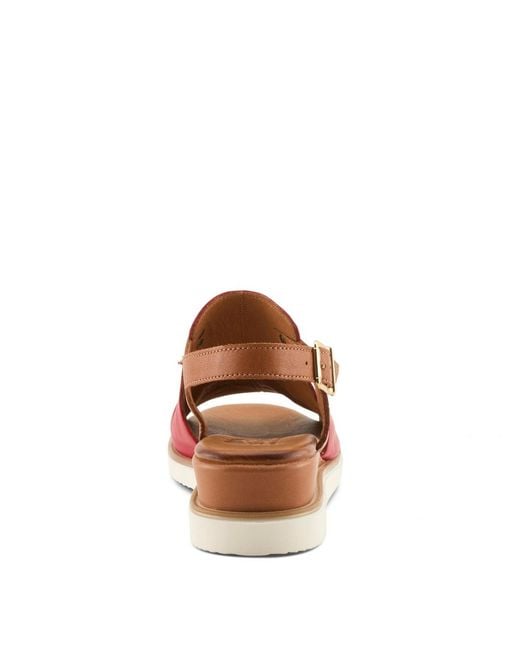 Spring Step Red Locals Wedge Sandal
