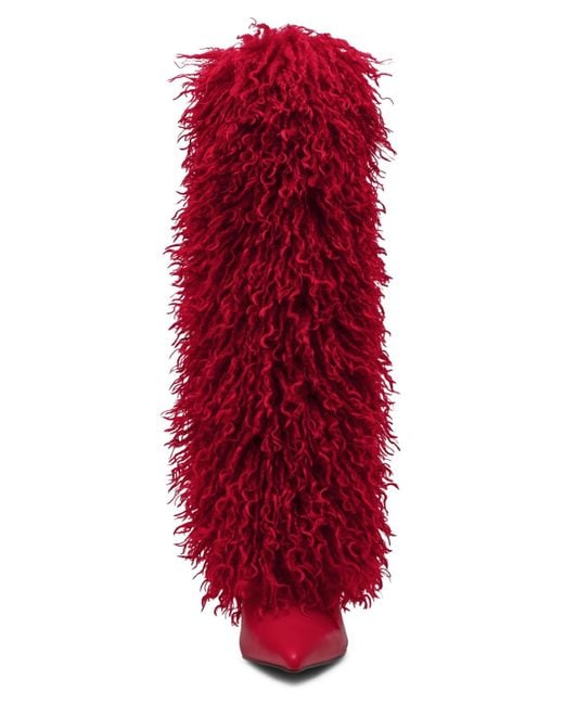 Steve Madden Red Icon Knee-high Stiletto Dress Boots