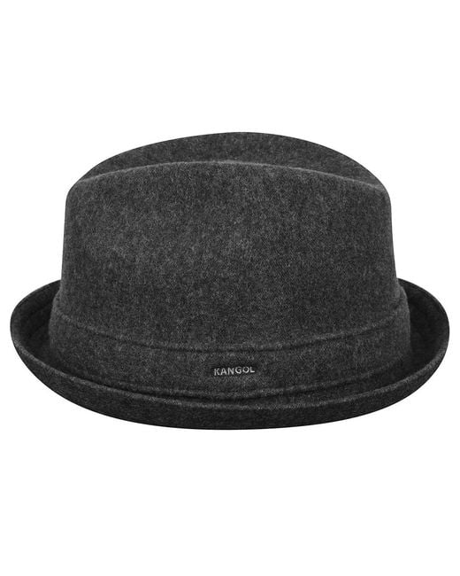 Kangol Black Wool Player Fedora for men
