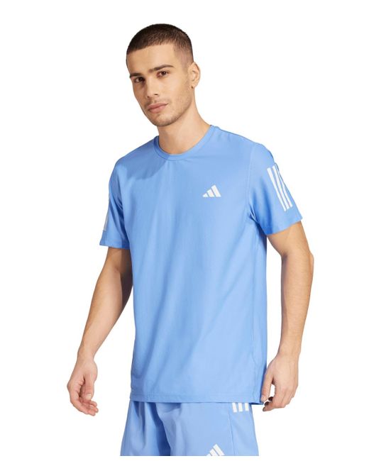 Adidas Blue Own The Run Short Sleeve T-shirt for men