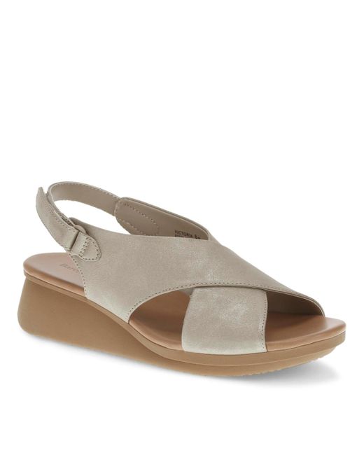 BareTraps Brown Victoria Slingback Wedge Sandals