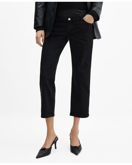 Mango Maternity Straight Jeans in Black Lyst