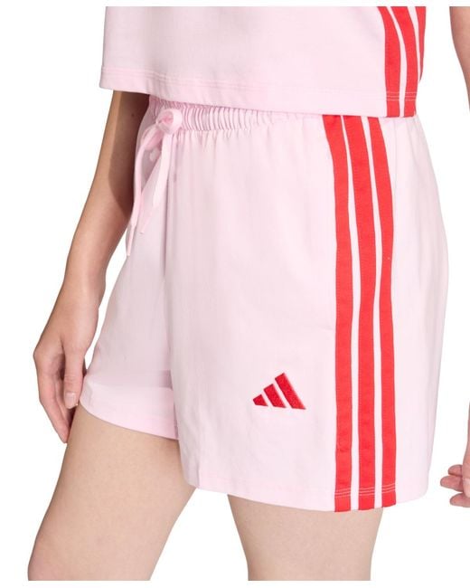 Adidas Pink Essential Drawstring Pull-on Shorts