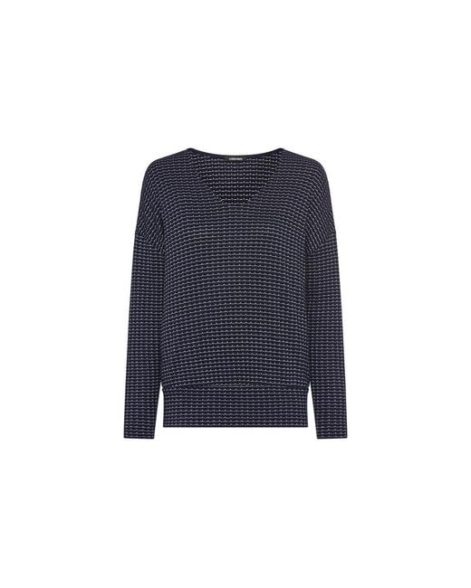 Olsen Blue Viscose Blend Top