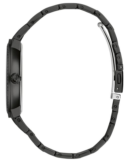 Bulova Black Classic Crystal -tone Stainless Steel Bracelet Watch 40mm Gift Set for men