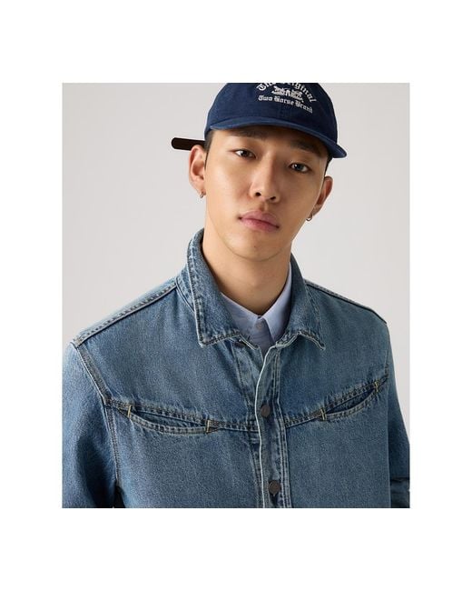 Levi's Blue Button-front Trucker Jacket for men