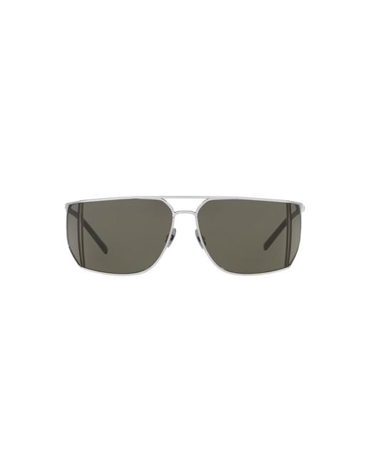 Saint Laurent Metallic Rectangle Sunglasses for men