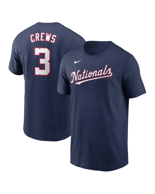Nike Blue Dylan Crews Washington Nationals Fuse Name Number T-shirt for men