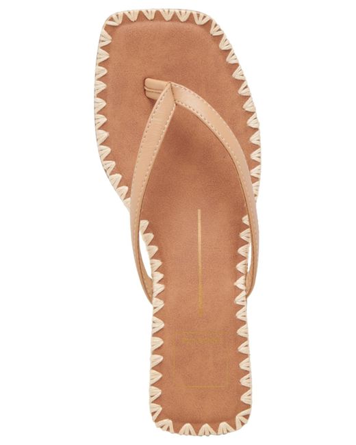 Dolce Vita Pink Barty Whipstitch Thong Low Heel Sandals