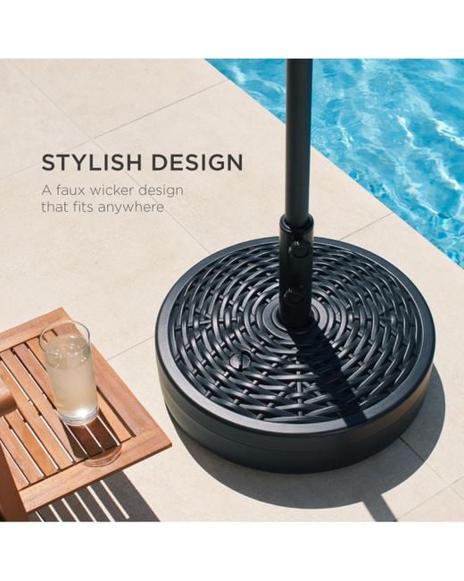 Best Choice Products Black Fillable Plastic Patio Umbrella Base Stand