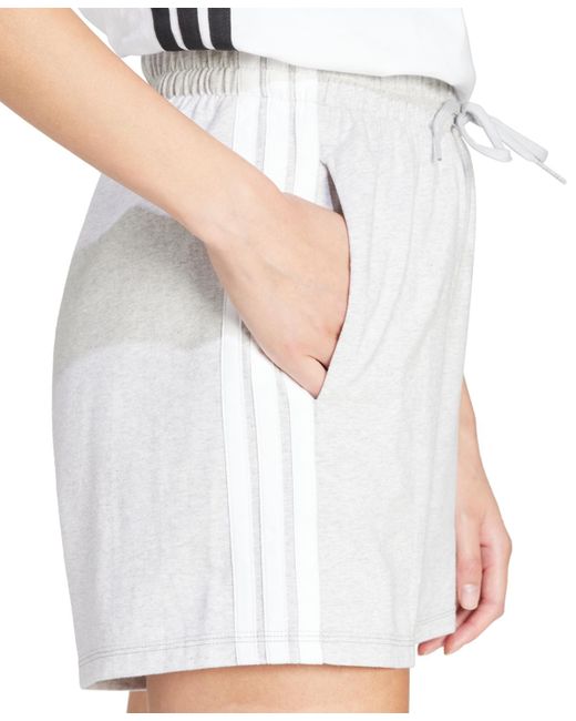 Adidas White Essential Drawstring Pull-on Shorts