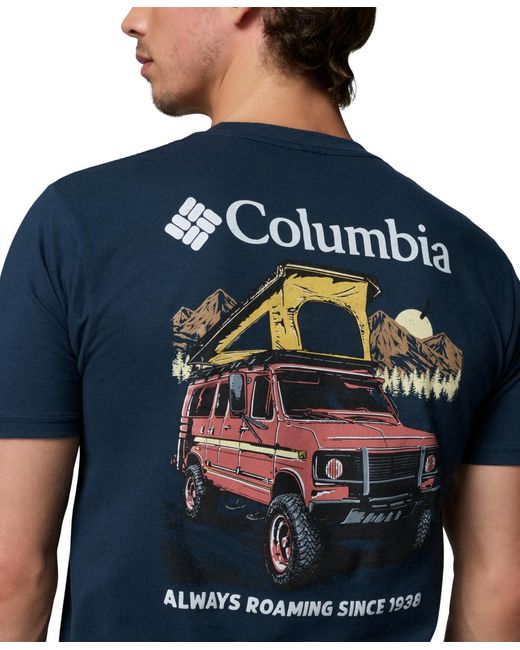 Columbia Blue Ted Graphic T-shirt for men