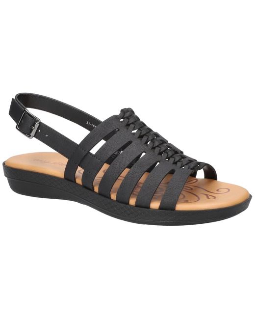 Easy Street Ziva Buckle Slingback Sandals in Black | Lyst