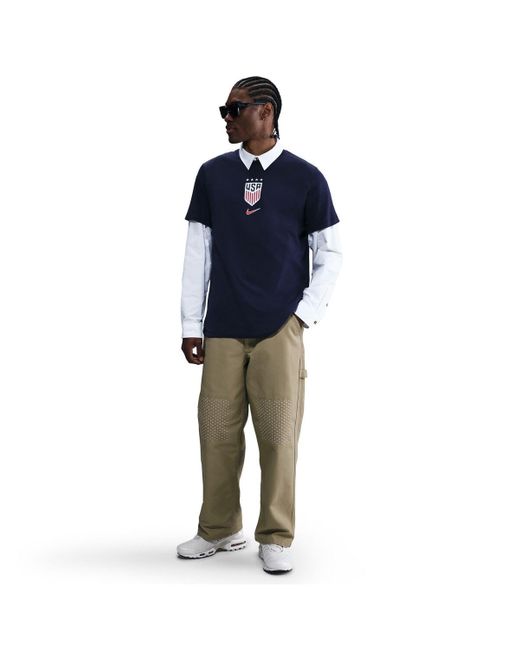 Nike Blue Uswnt Crest T-shirt for men