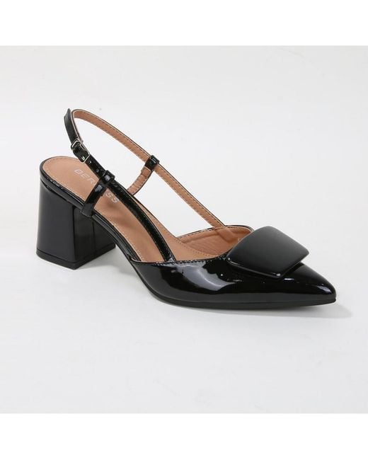 BERNESS White Charlize Slingback Heels