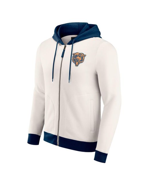 Fanatics Blue Darius Rucker Collection By Chicago Bears Distressed Graphics Full-zip Hoodie for men