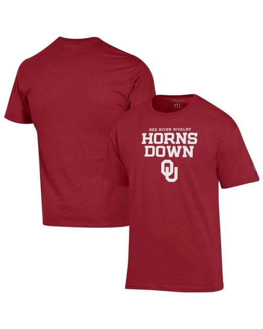 Champion Oklahoma Sooners Red River Rivalry Slogan Tshirt for Men Lyst