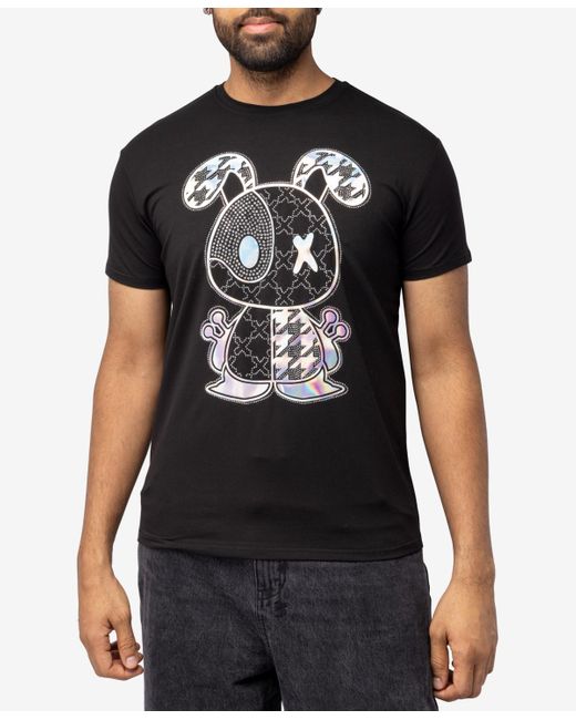 Xray Jeans Black X-ray Stone Tee Transparent Pattern Bunny for men