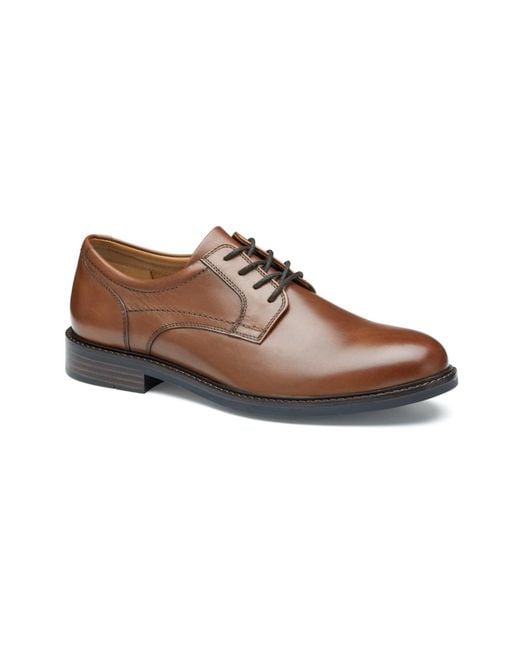 Johnston & Murphy Brown Mason Plain Toe Shoes for men
