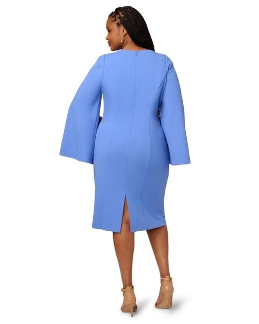adrianna papell plus size bead illusion blouson dress Plus Size Bead-Illusion Blouson Dress