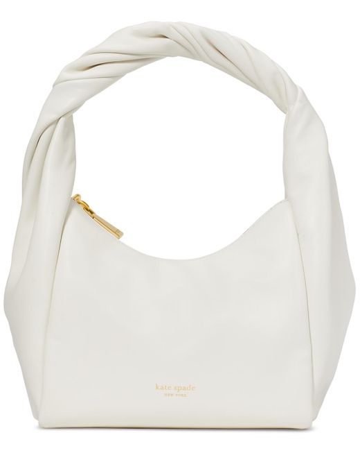 Kate Spade White Twirl Leather Top Handle Bag