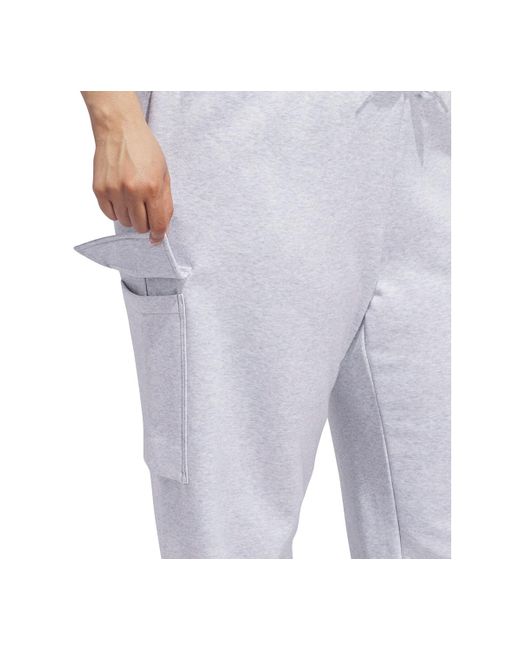 Adidas Gray Plus Size Essentials Fleece Logo Cargo Pants