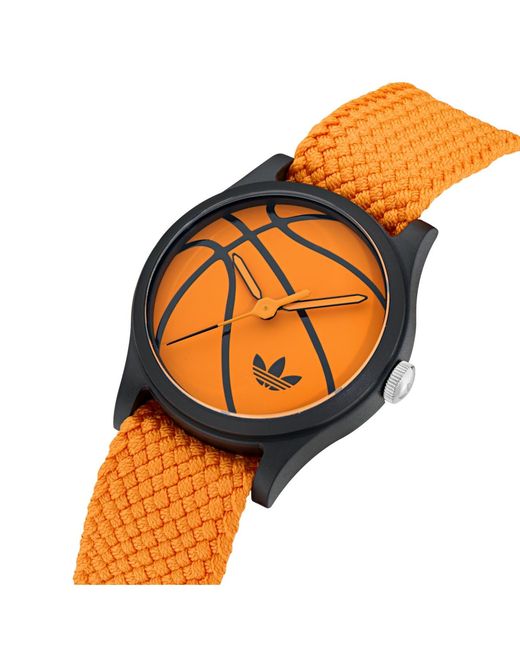 Adidas Orange Analog Nylon Watch