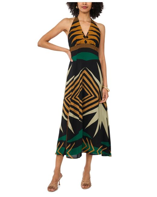 vince camuto green dress macys Racerback V-neck Midi in Cowl