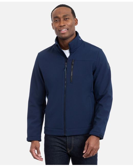 Calvin Klein Blue Water Resistant Softshell Jacket for men