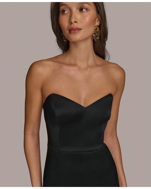 Donna Karan Black Strapless Gown