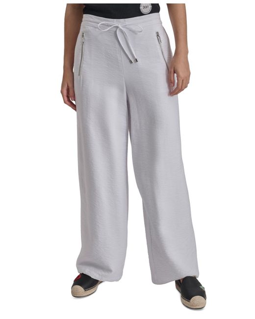 DKNY Gray Pull-on Drawstring Pants
