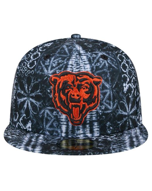 KTZ Blue Chicago Bears Shibori 59fifty Fitted Hat for men