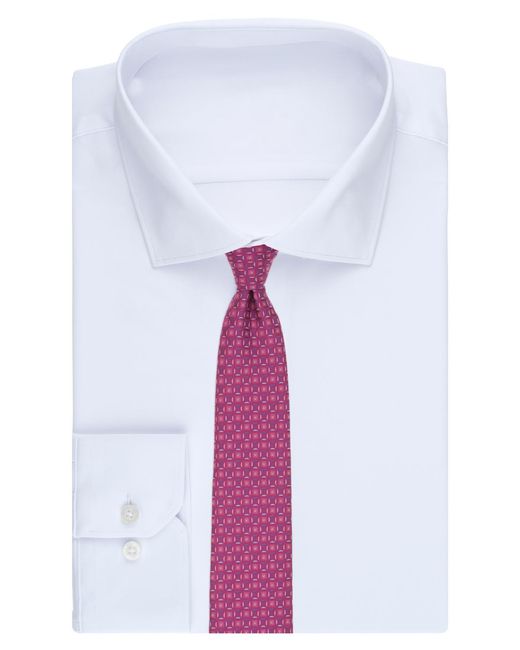 Perry Ellis Pink Geometric Pattern Tie for men