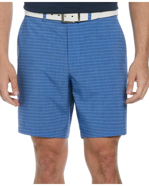 PGA TOUR Blue Striped 8" Golf Shorts for men