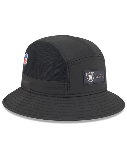 KTZ Black Las Vegas Raiders 2025 Sideline Bucket Hat for men