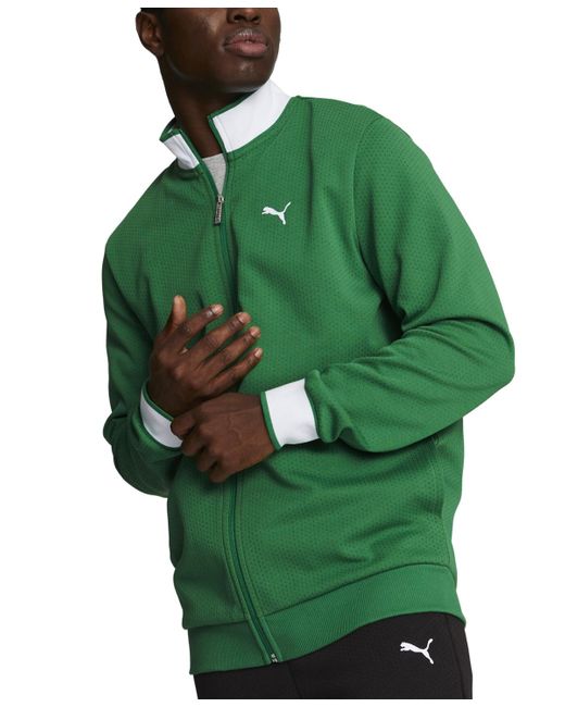 PUMA Green Vintage Sport Regular-fit Full-zip Track Jacket for men