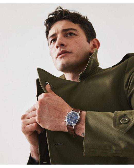 Timex Blue Chronograph Leather Watch for men