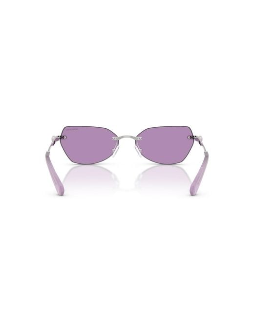 Swarovski Purple Geometric Sunglasses