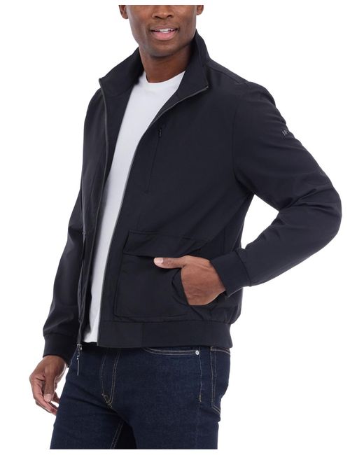 Michael Kors Blue Solid-color Stand-collar Hipster Jacket for men