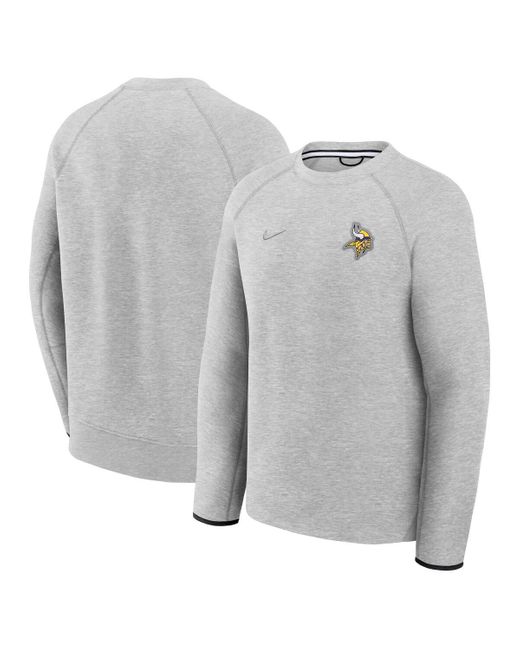 Nike Gray Minnesota Vikings Tech Fleece Raglan Sweatshirt for men